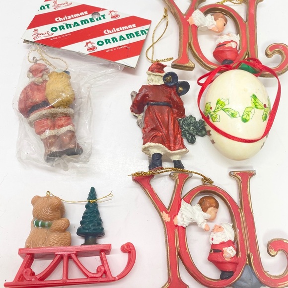 Vintage Lot Plastic, Ceramic Christmas Ornaments - Picture 8 of 12